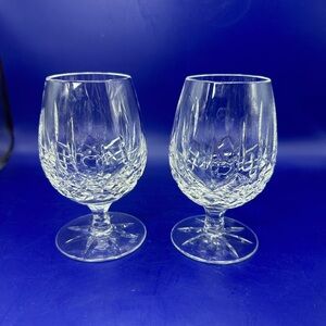 Set of Two Waterford Crystal Lismore Small Brandy Glass 5 Oz  4 1/2"